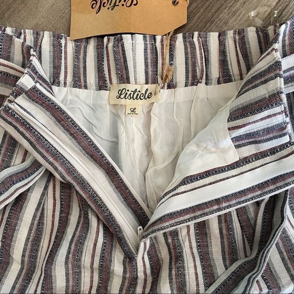 Listicle boutique casual paper bag shorts with tie waist Size Large NWT - Picture 5 of 8